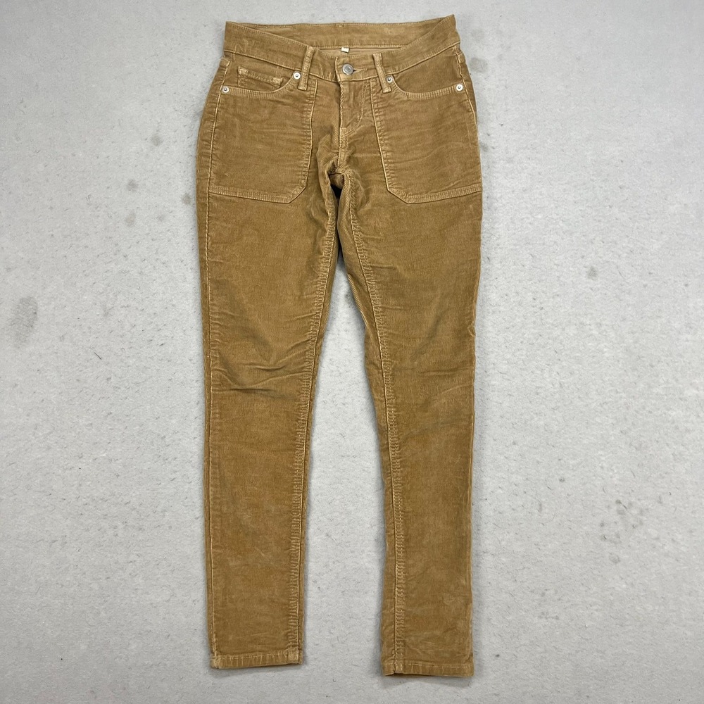 Levi's Women's Size 25 Brown‎ Corduroy Skinny Leg Pants Utility Chore Pocket EUC